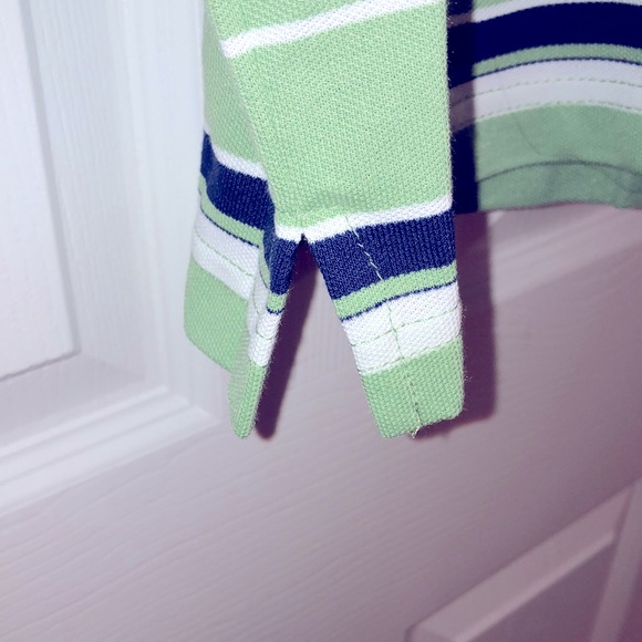 Buck & Buck Men’s Celery Green Long Sleeve Polo Shirt - Picture 7 of 10